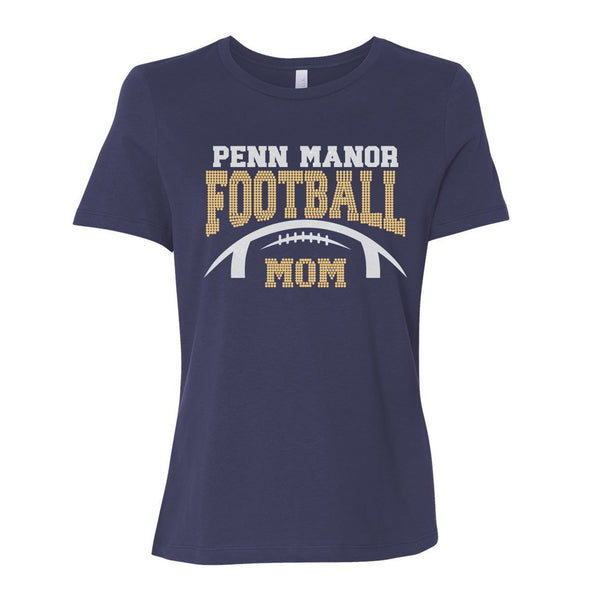 PM Football Mom Sparkle Tee 2024