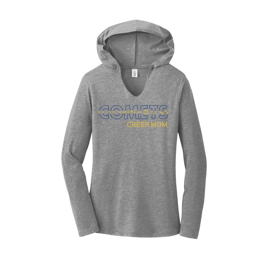 PMJC Rhinestone Cheer Mom Long Sleeve Hoodie