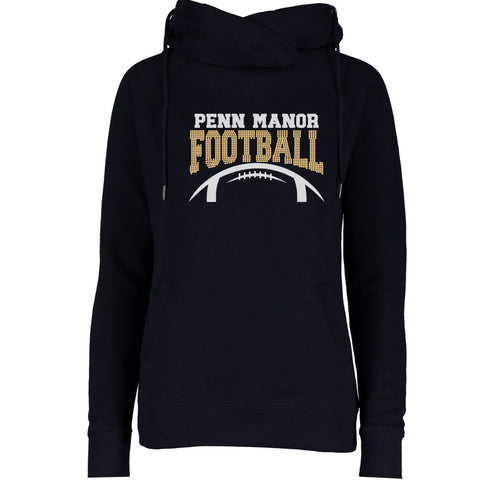 PM Football Ladies Funnel Neck Hooded Pullover
