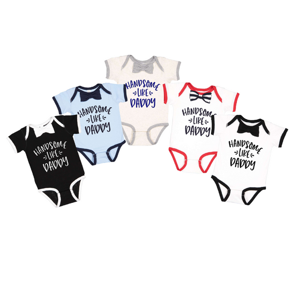 Handsome Like Daddy Bow Tie Onesie