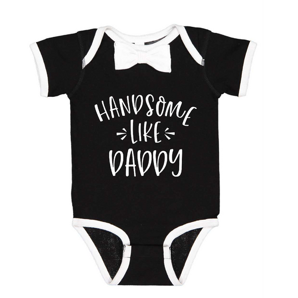 Handsome Like Daddy Bow Tie Onesie