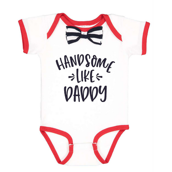 Handsome Like Daddy Bow Tie Onesie