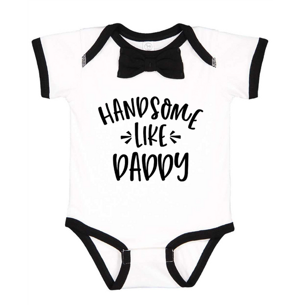 Handsome Like Daddy Bow Tie Onesie