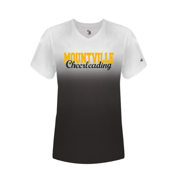 Mountville Cheer Ombre V-Neck Tee