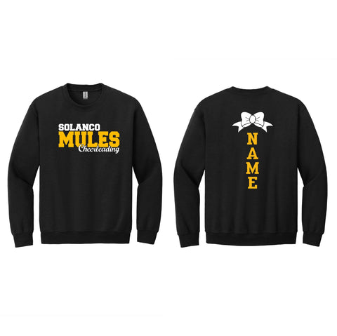 Solanco Mules Cheerleading Black Crewneck
