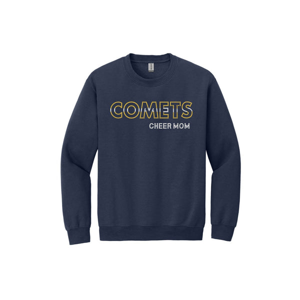 PMJC Rhinestone Cheer Mom crewneck