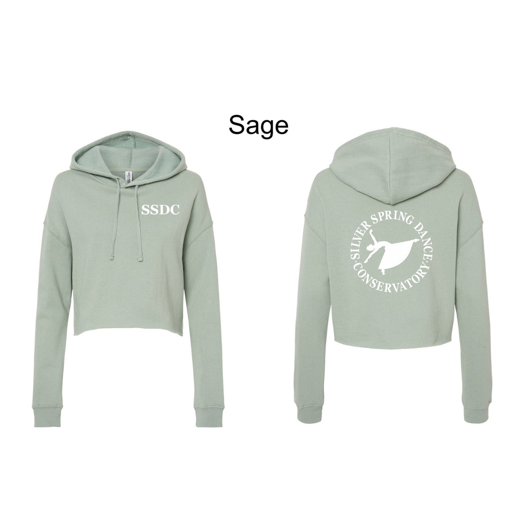 SSDC Crop Hoodie with Vintage Logo