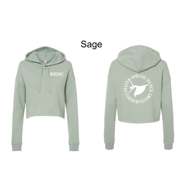 SSDC Crop Hoodie with Vintage Logo
