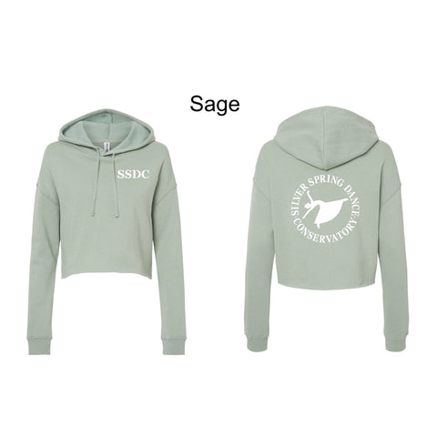 SSDC Crop Hoodie with Vintage Logo