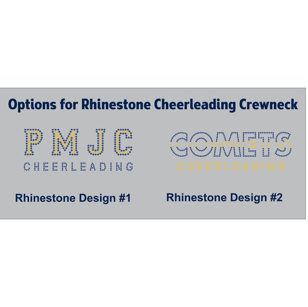 PMJC Rhinestone Cheerleading Crewneck