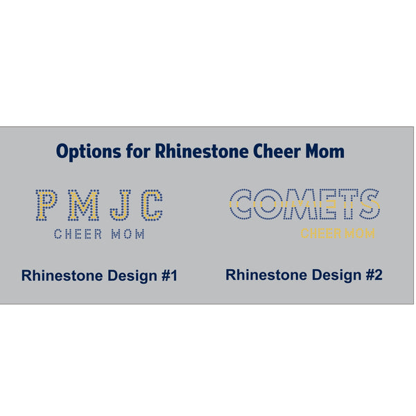 PMJC Rhinestone Cheer Mom Long Sleeve Hoodie