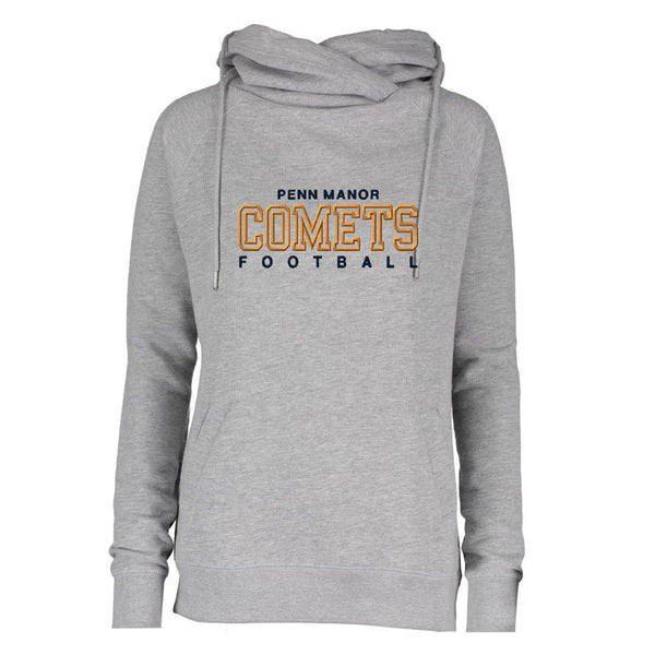 PMJC Football Ladies Funnel Neck Hooded Pullover
