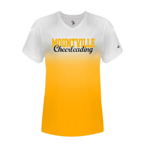 Mountville Cheer Ombre V-Neck Tee